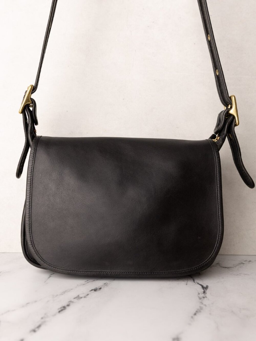 Vintage Coach Patricia Legacy #9951 Black Leather Shoulder Crossbody Bag Purse
